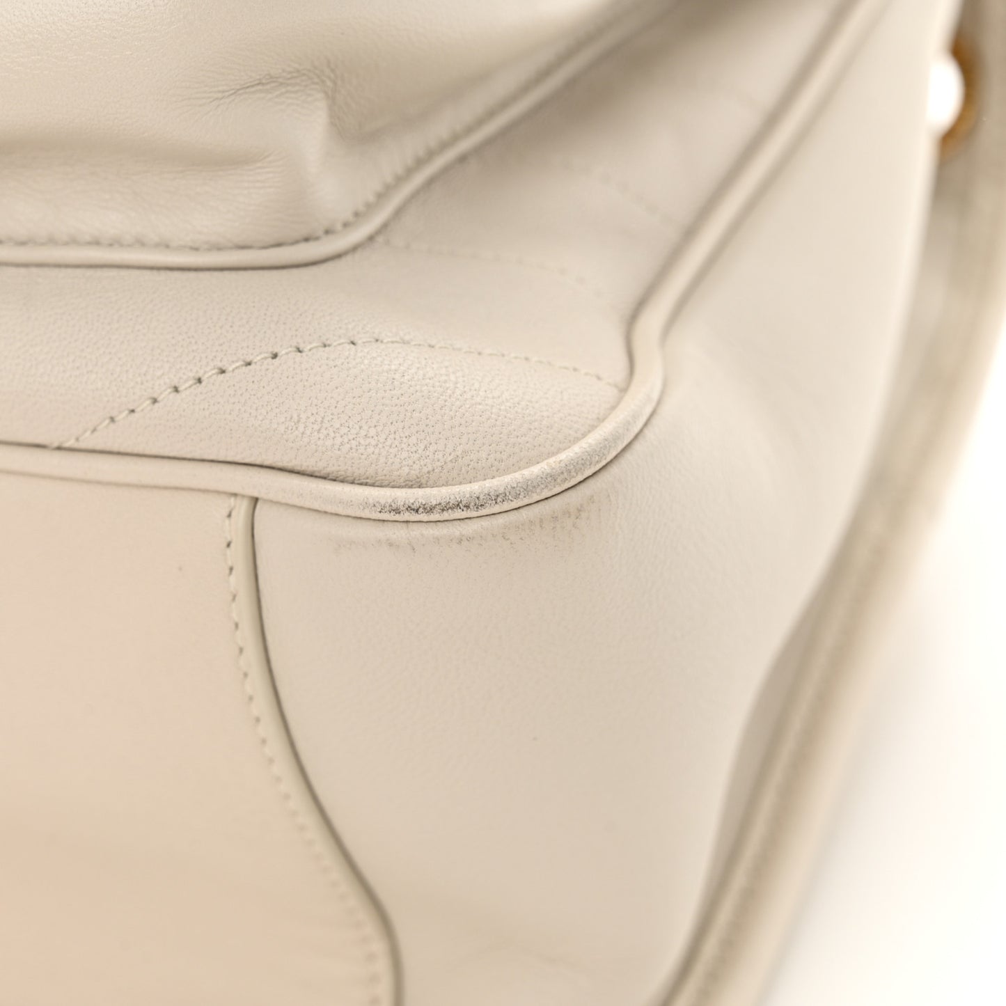 Lambskin Matelasse Monogram Medium Niki Chain Satchel Crema Soft