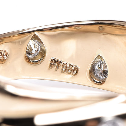 Tiffany 18K Yellow Gold Platinum Diamond Etoile Twist Band Ring 53 6.25 6 of 6
