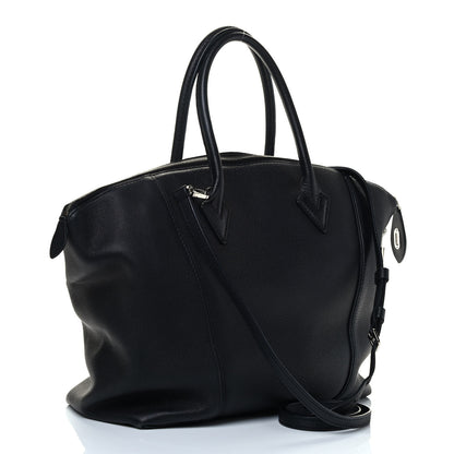 Louis Vuitton Veau Cachemire Soft Lockit MM Black 2 of 4