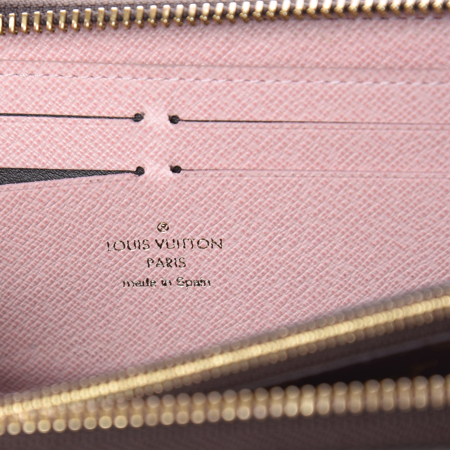 Monogram Clemence Wallet Rose Ballerine