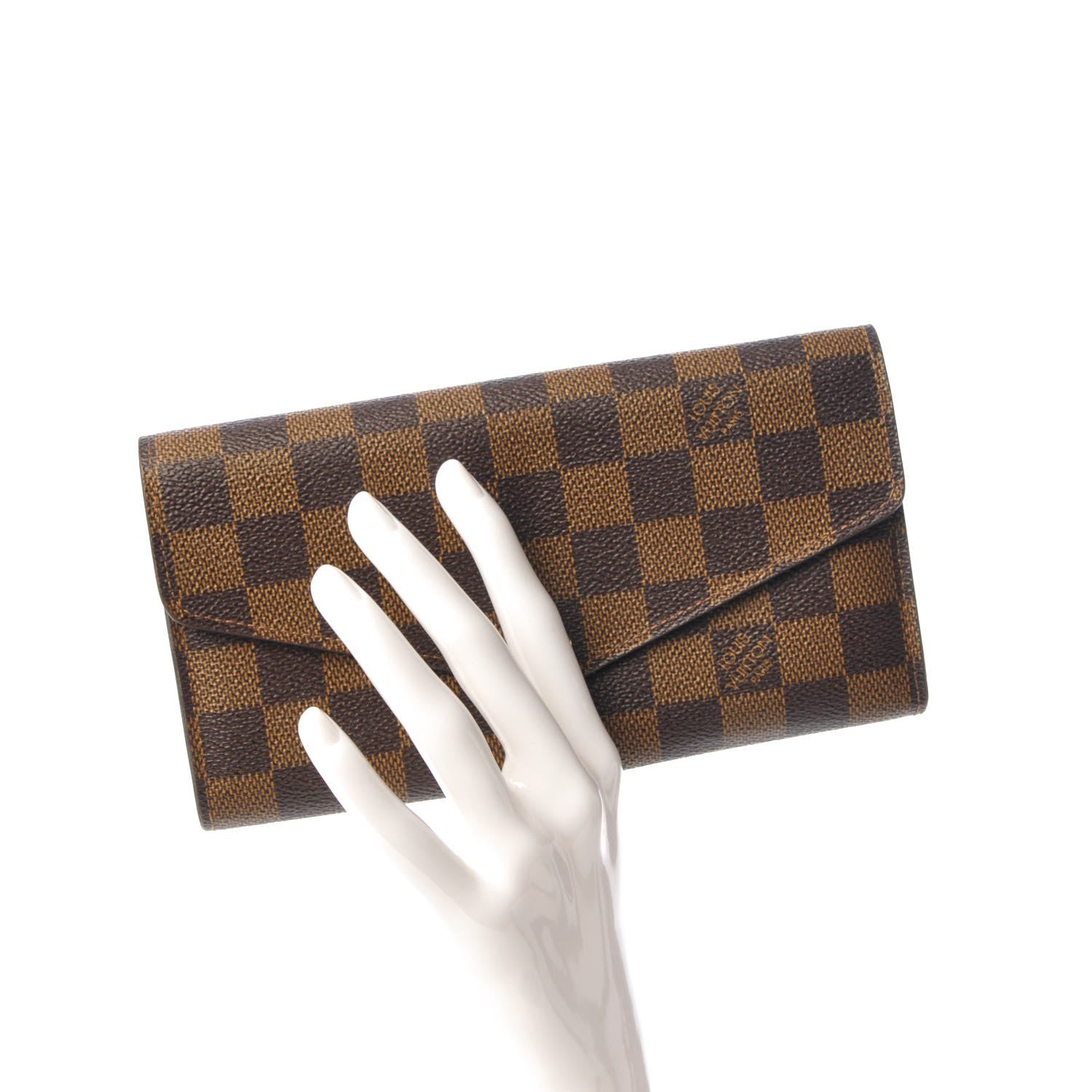 Louis Vuitton Damier Ebene Sarah Wallet NM 2 of 6
