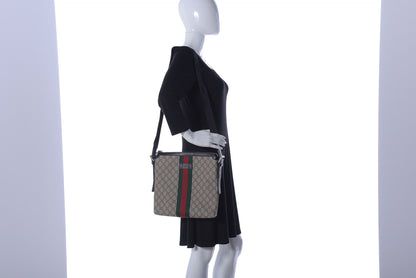 Gucci GG Supreme Monogram Web Messenger Bag Black 2 of 9