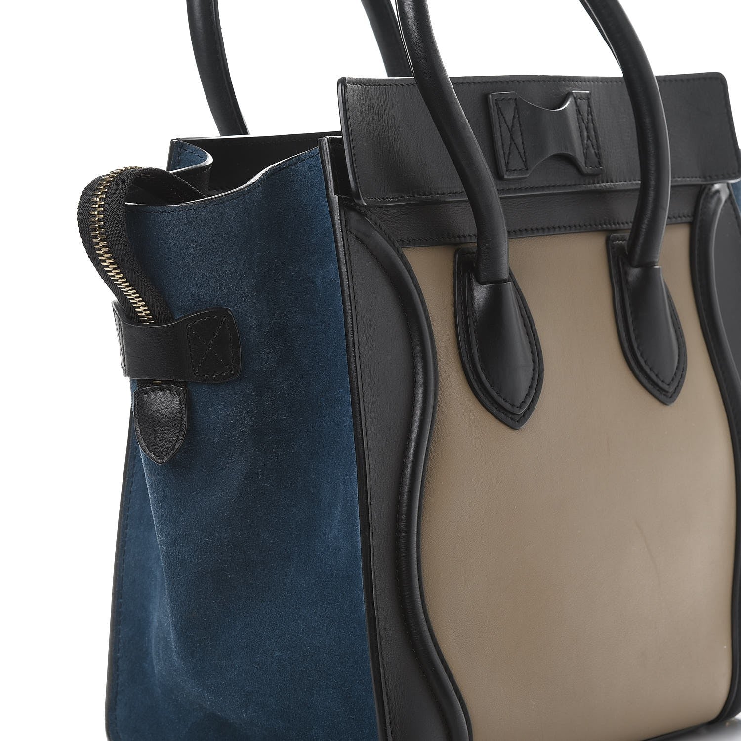 Celine Smooth Calfskin Suede Mini Tri-Color Luggage Beige 13 of 15