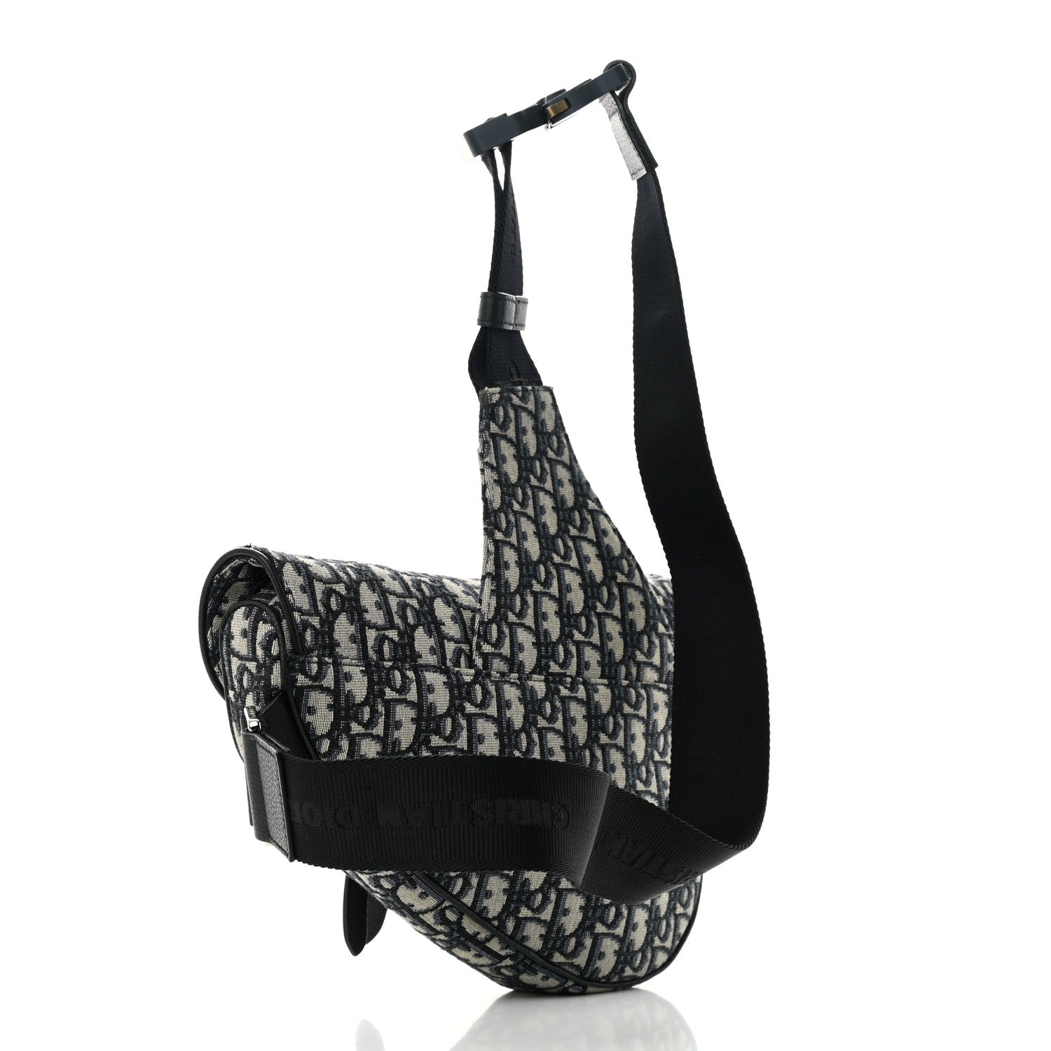 Christian Dior Oblique Mens Saddle Bag Blue 3 of 13