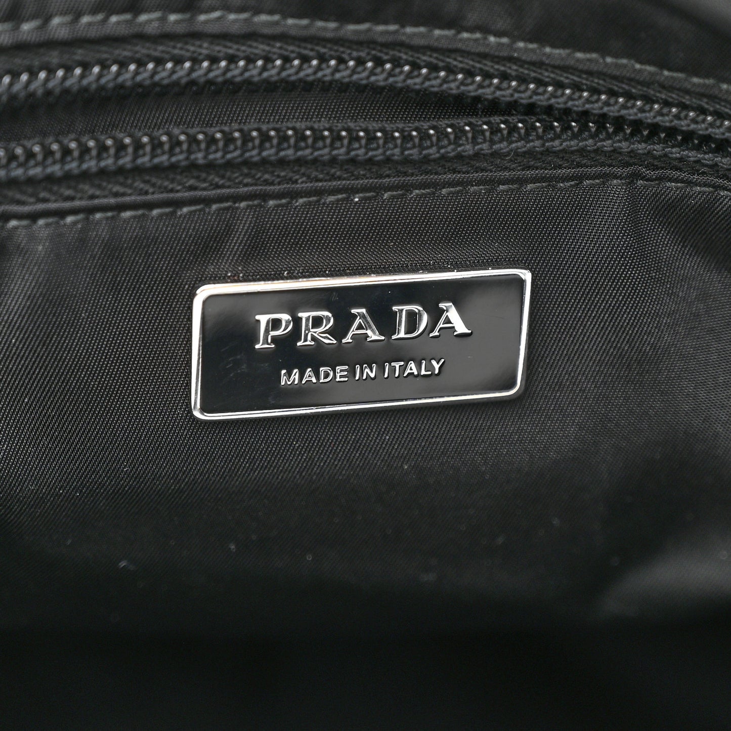 Re-Nylon Vitello Padded Large Flap Shoulder Bag Black