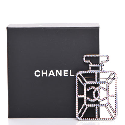 Chanel Metal Strass Perfume Bottle CC Brooch Silver 5 of 5
