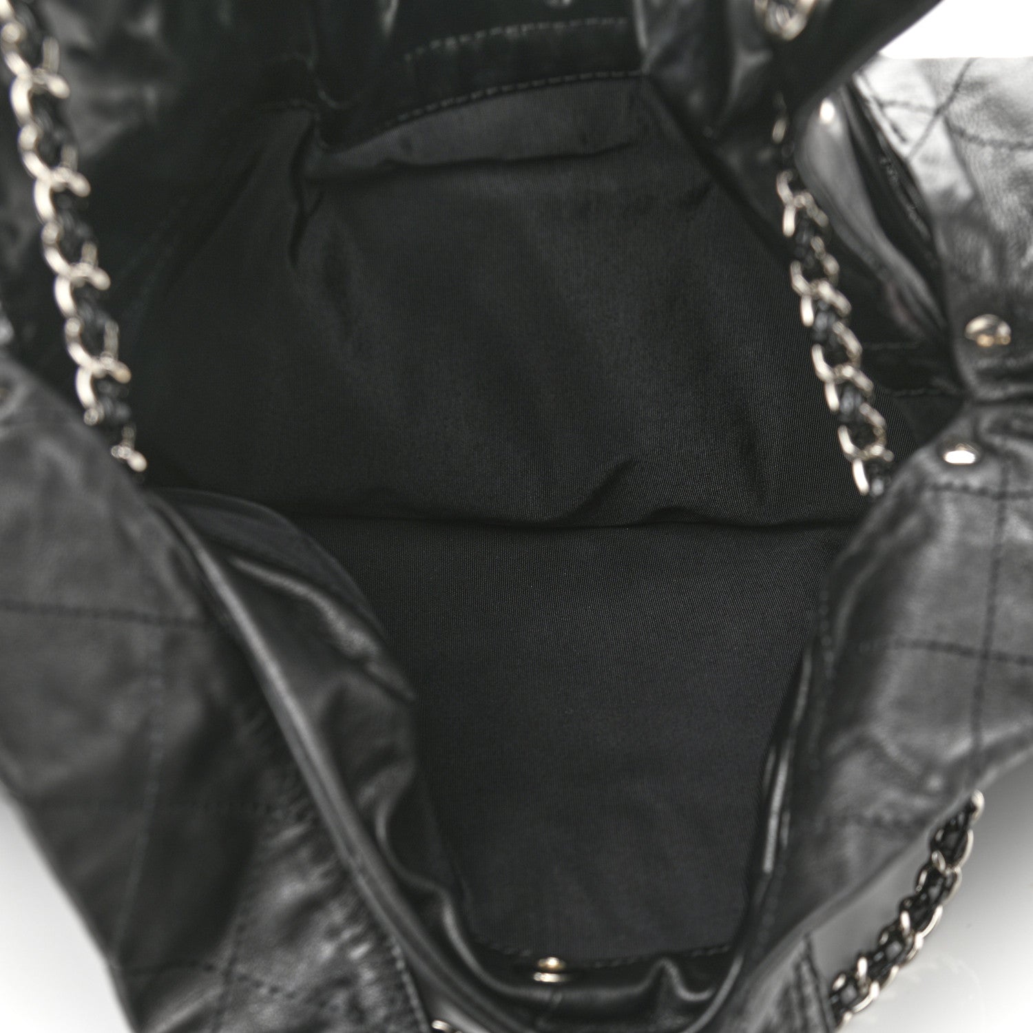 Chanel Vinyl Calfskin Quilted Flap Messenger Black 5 of 15