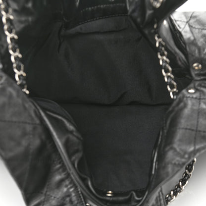 Chanel Vinyl Calfskin Quilted Flap Messenger Black 5 of 15