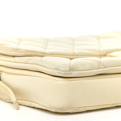 Chanel Calfskin Quilted Medium CC Crown Flap White 8 of 19