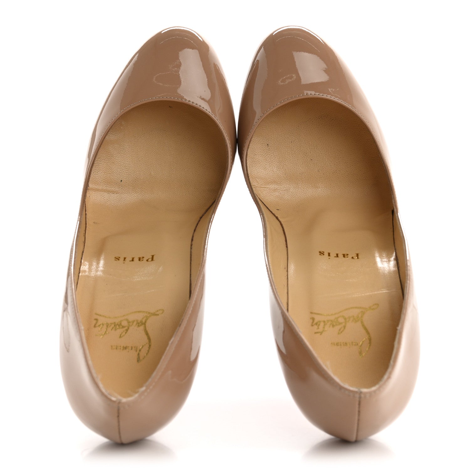 Christian Louboutin Patent Simple 100 Pumps Nude 2 of 10