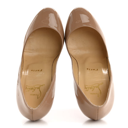 Christian Louboutin Patent Simple 100 Pumps Nude 2 of 10