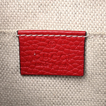 Gucci Pebbled Calfskin Small Soho Disco Bag Tabasco Red 6 of 7