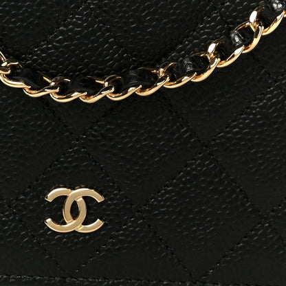 Chanel Caviar Quilted Wallet on Chain WOC Black 17 of 21