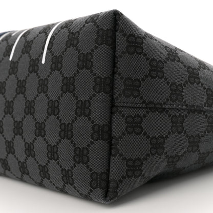Gucci X BALENCIAGA BB Monogram Web Graffiti Medium Ophidia Shopping Tote Black 10 of 10