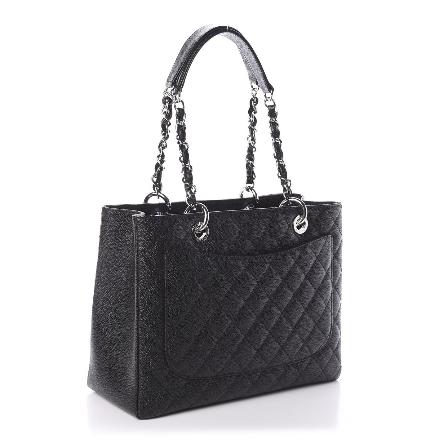 Caviar Quilted Grand Shopping Tote GST Black