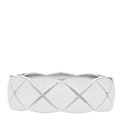 Chanel 18K White Gold Small Coco Crush Ring 53 6.5 1 of 6