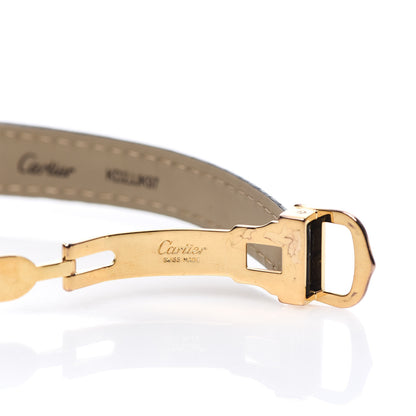 Cartier Sterling Silver Vermeil Alligator 20mm Must de Cartier Tank Quartz Watch Grey 6 of 7