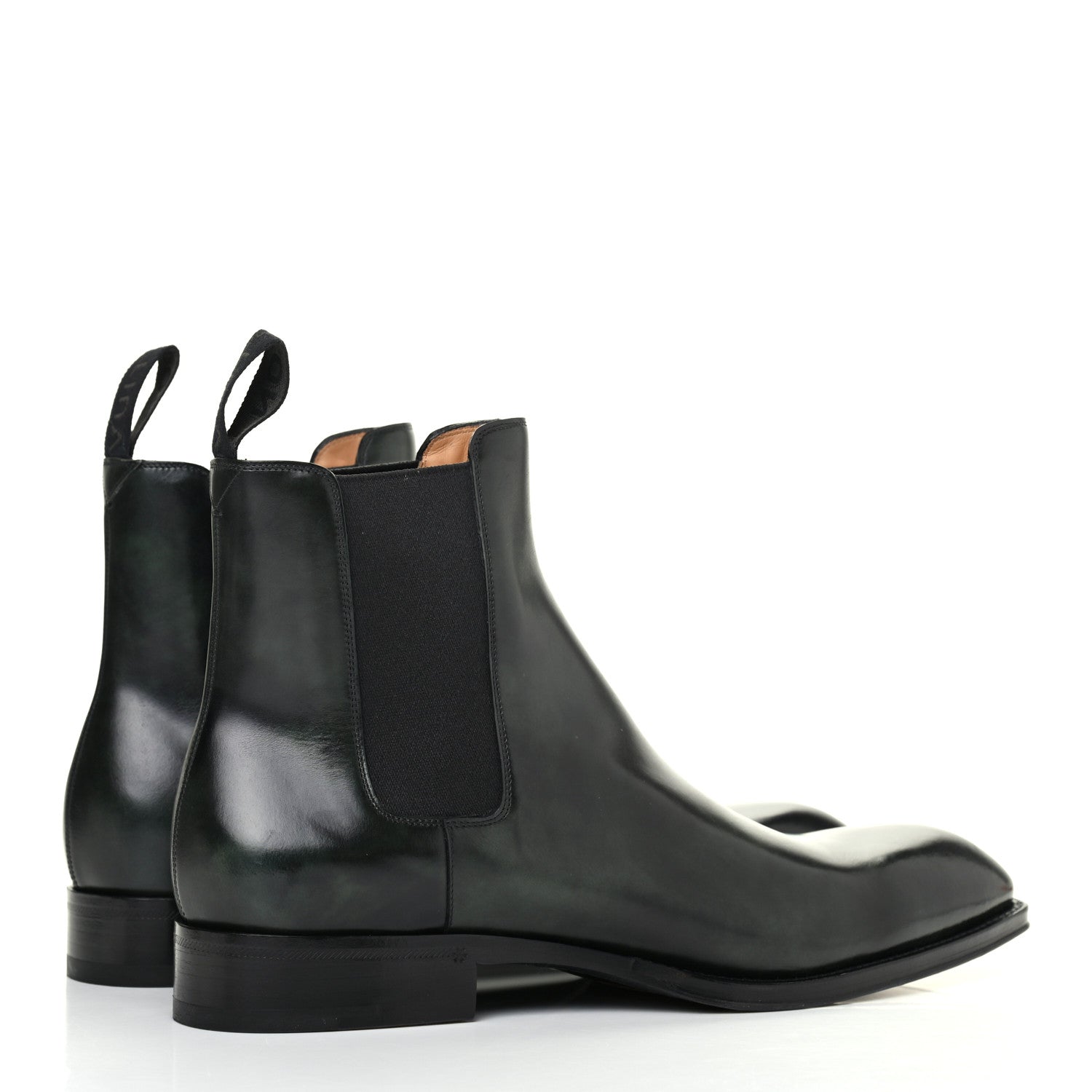 Louis Vuitton Hand Waxed Calfskin Mens LV Vendome Chelsea Boots 8.5 Black 4 of 10