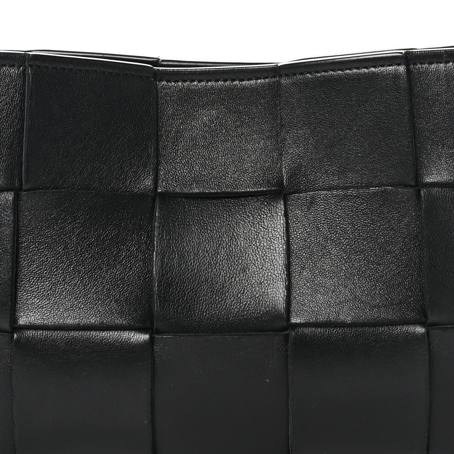 Calfskin Maxi Intrecciato Cassette Pouch On Strap Black