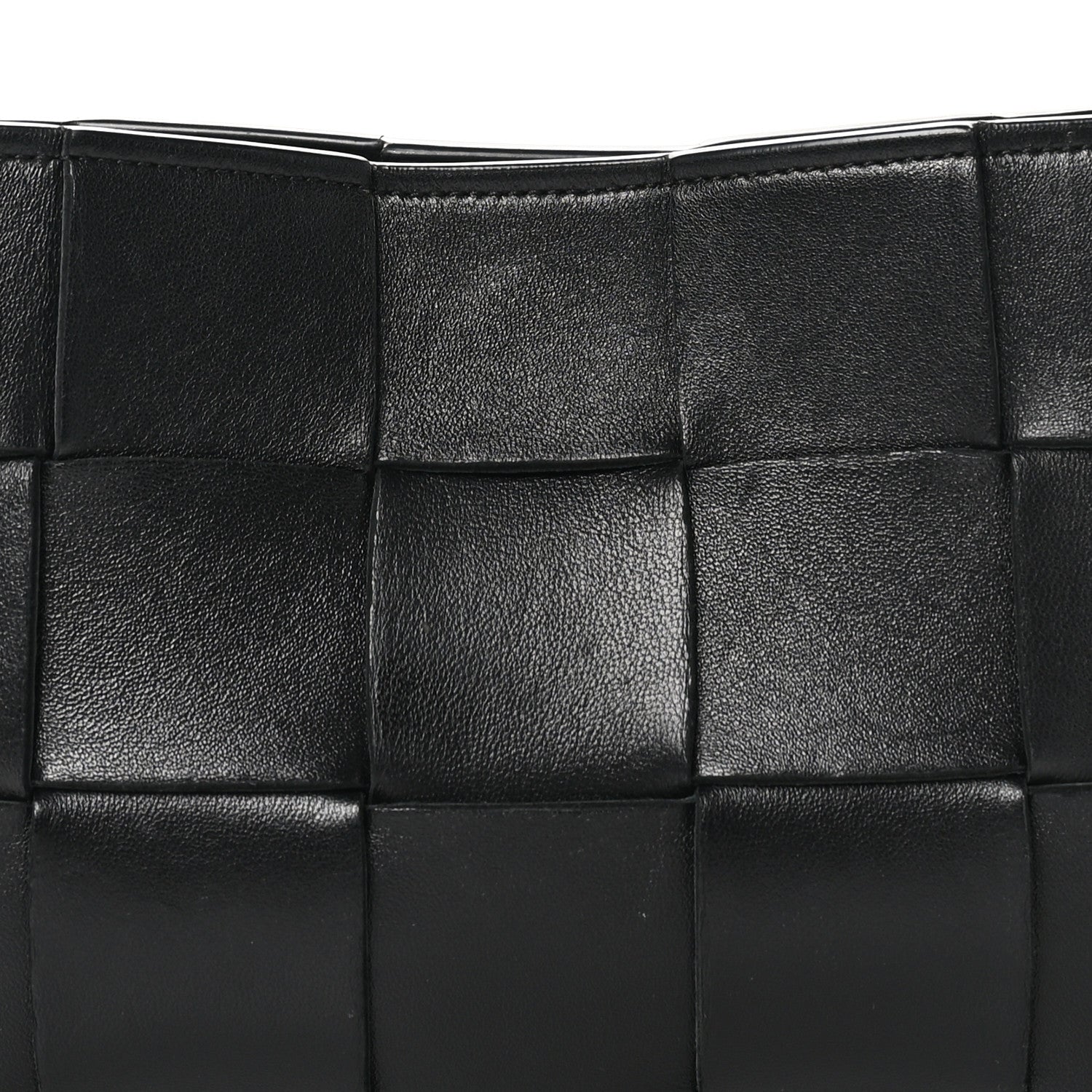 Bottega Veneta Calfskin Maxi Intrecciato Cassette Pouch On Strap Black 7 of 9