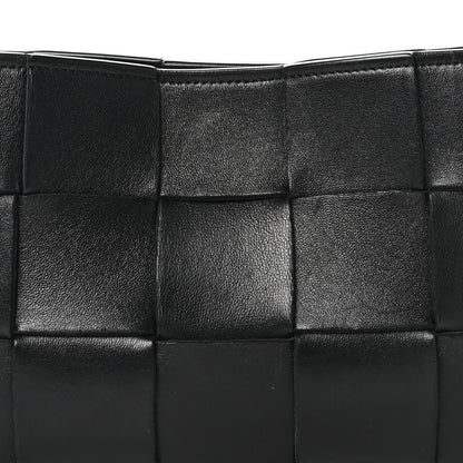 Bottega Veneta Calfskin Maxi Intrecciato Cassette Pouch On Strap Black 7 of 9