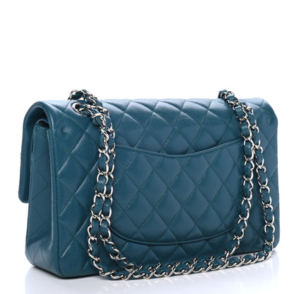 Chanel Caviar Quilted Medium Double Flap Dark Turquoise 1 of 4