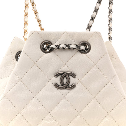 Chanel Patent Goatskin Quilted Small Gabrielle Backpack White 1879687 – FASHIONPHILE