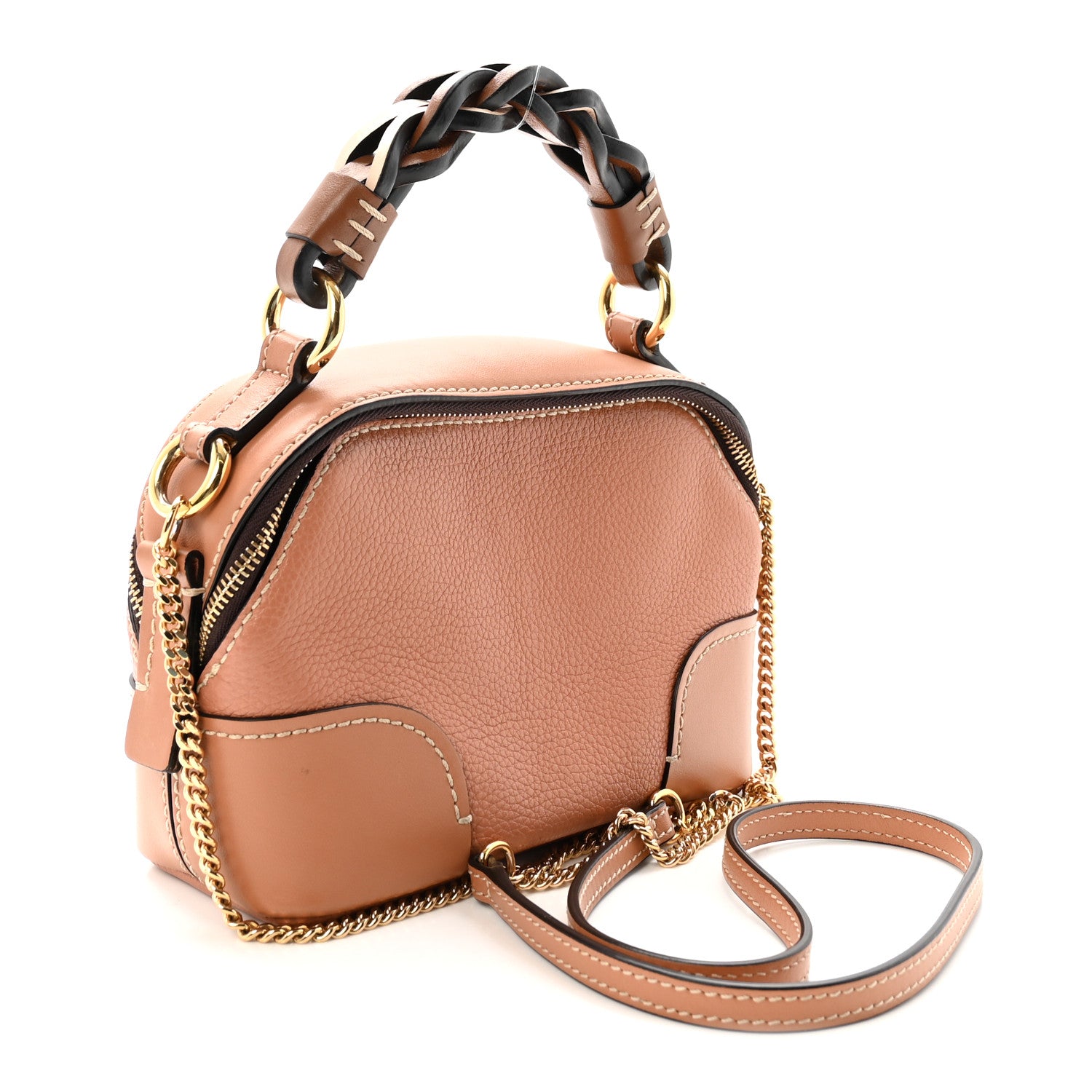 Chloe Calfskin Mini Daria Chain Bag Peach Bloom 2 of 8