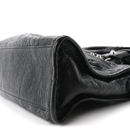 Balenciaga Agneau Arena Silver Hardware Small Le City Black 10 of 10
