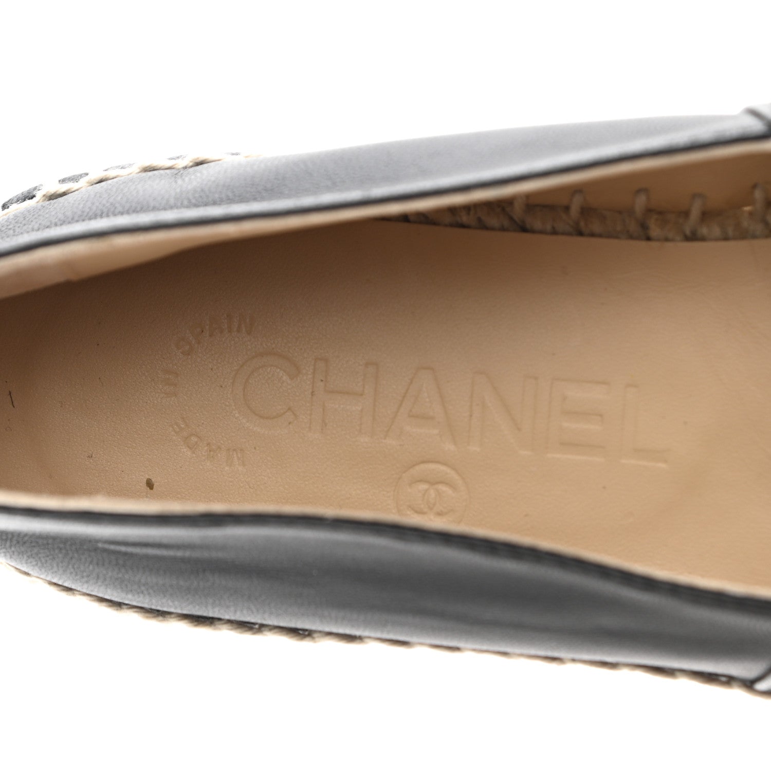 Chanel Lambskin CC Espadrilles 35 Black 6 of 11