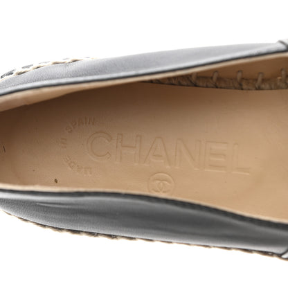 Chanel Lambskin CC Espadrilles 35 Black 6 of 11