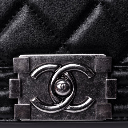 Chanel Calfskin Quilted New Medium Boy Flap Black 11 of 12