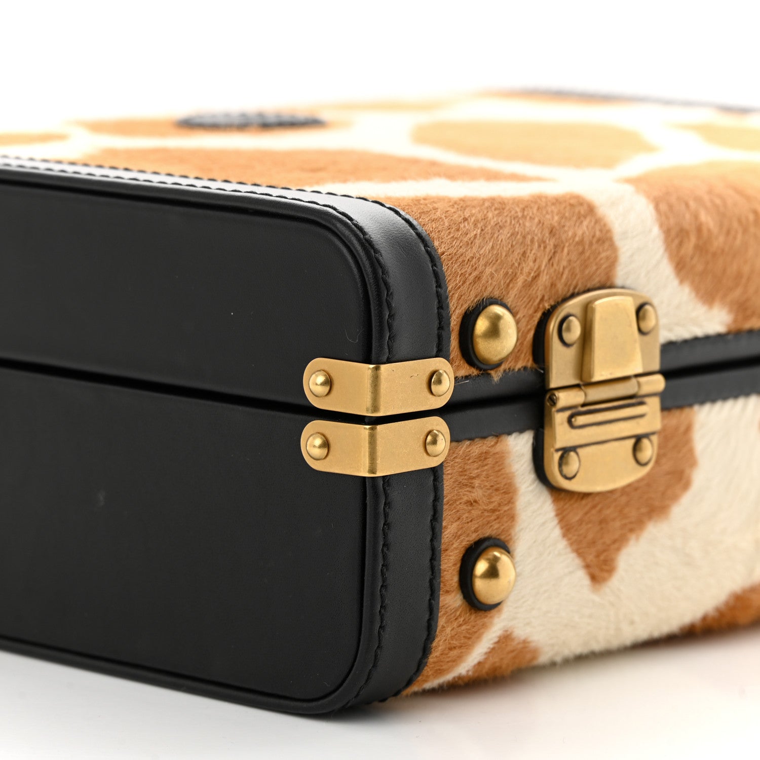 Gucci Pony Hair Giraffe Print Small Suitcase 8 of 13