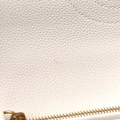 Chanel Caviar Diamond Stitched Small Top Handle Flap White 12 of 18