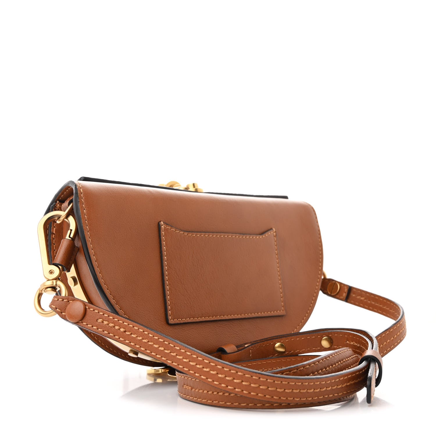 Chloe Calfskin Small Nile Bracelet Minaudiere Bag Caramel 3 of 10