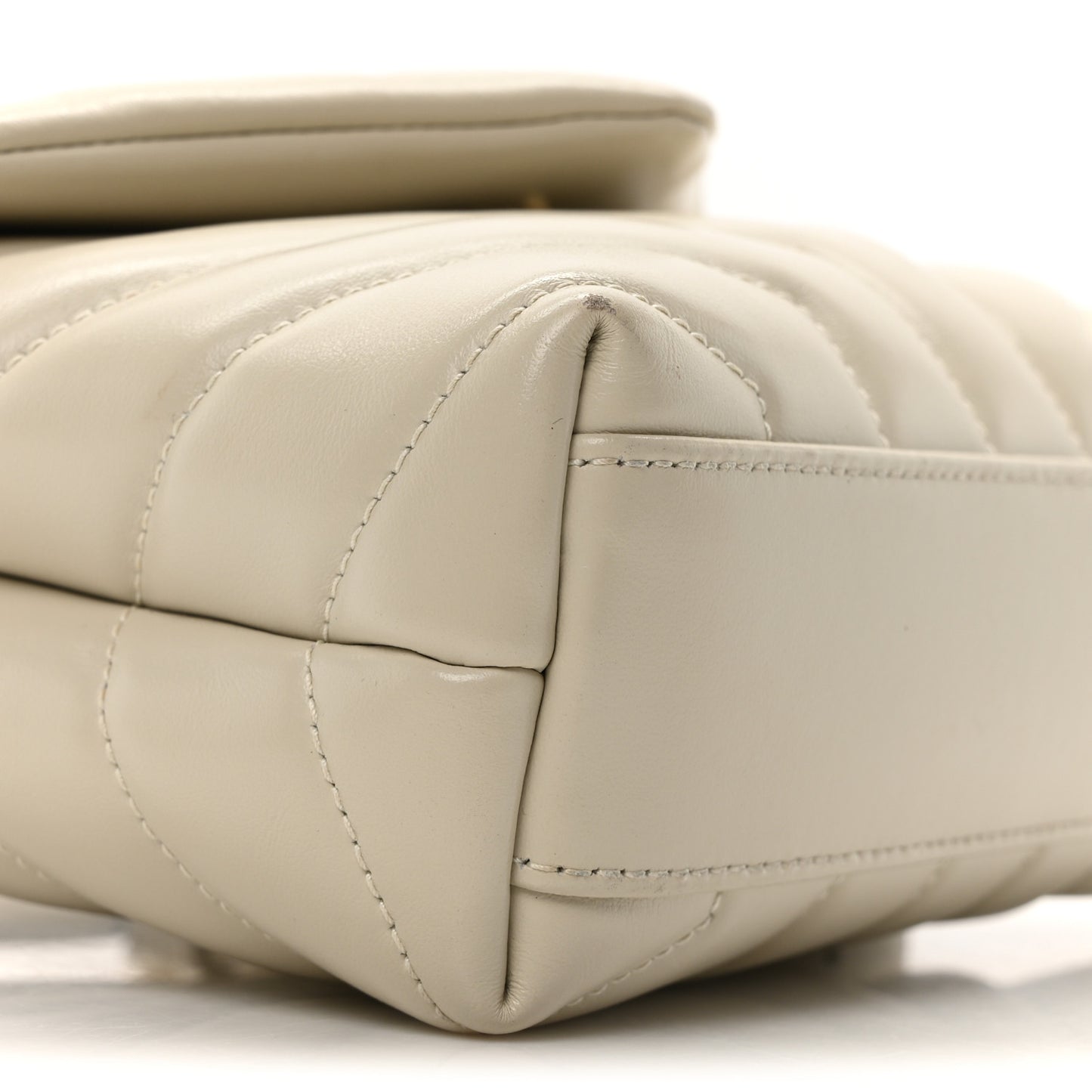 Calfskin Y Quilted Monogram Toy Loulou Crossbody Bag Crema Soft