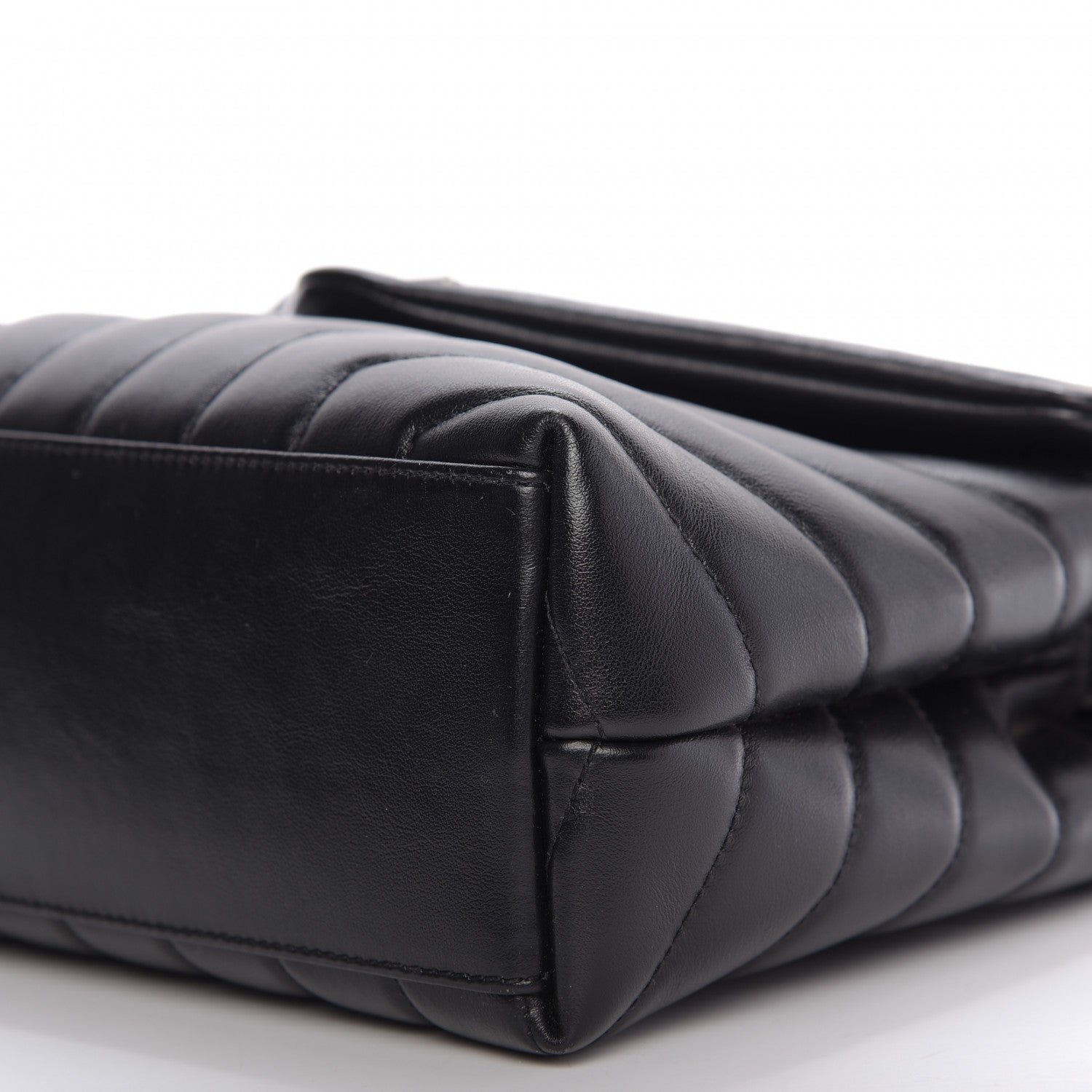 Saint Laurent Calfskin Y Quilted Monogram Small Loulou Chain Satchel Black 7 of 10