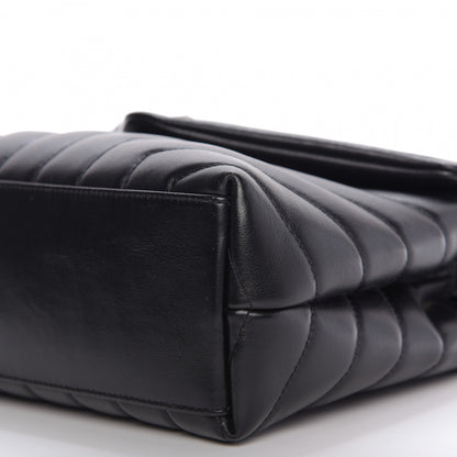 Saint Laurent Calfskin Y Quilted Monogram Small Loulou Chain Satchel Black 7 of 10