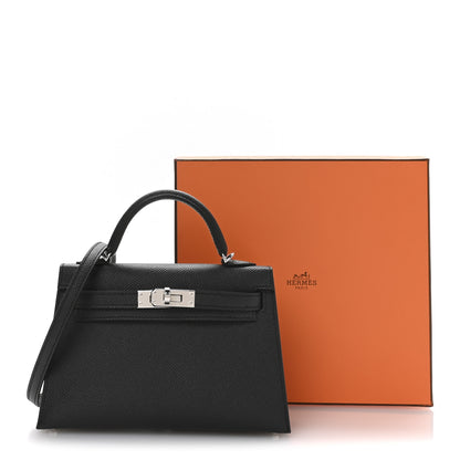 Hermes Epsom Mini Kelly Sellier 20 Black 10 of 10