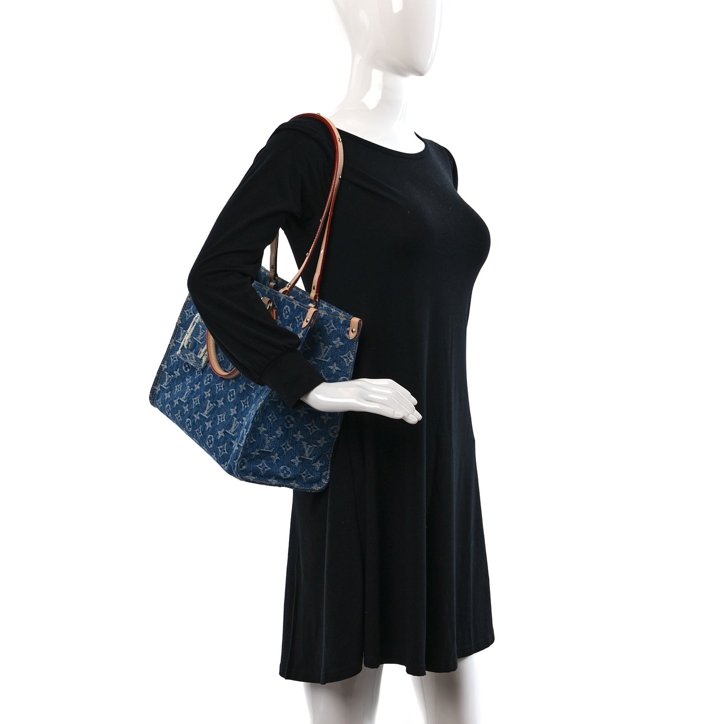 Monogram Denim Onthego MM Blue