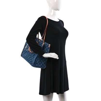 Louis Vuitton Monogram Denim Onthego MM Blue 3 of 7