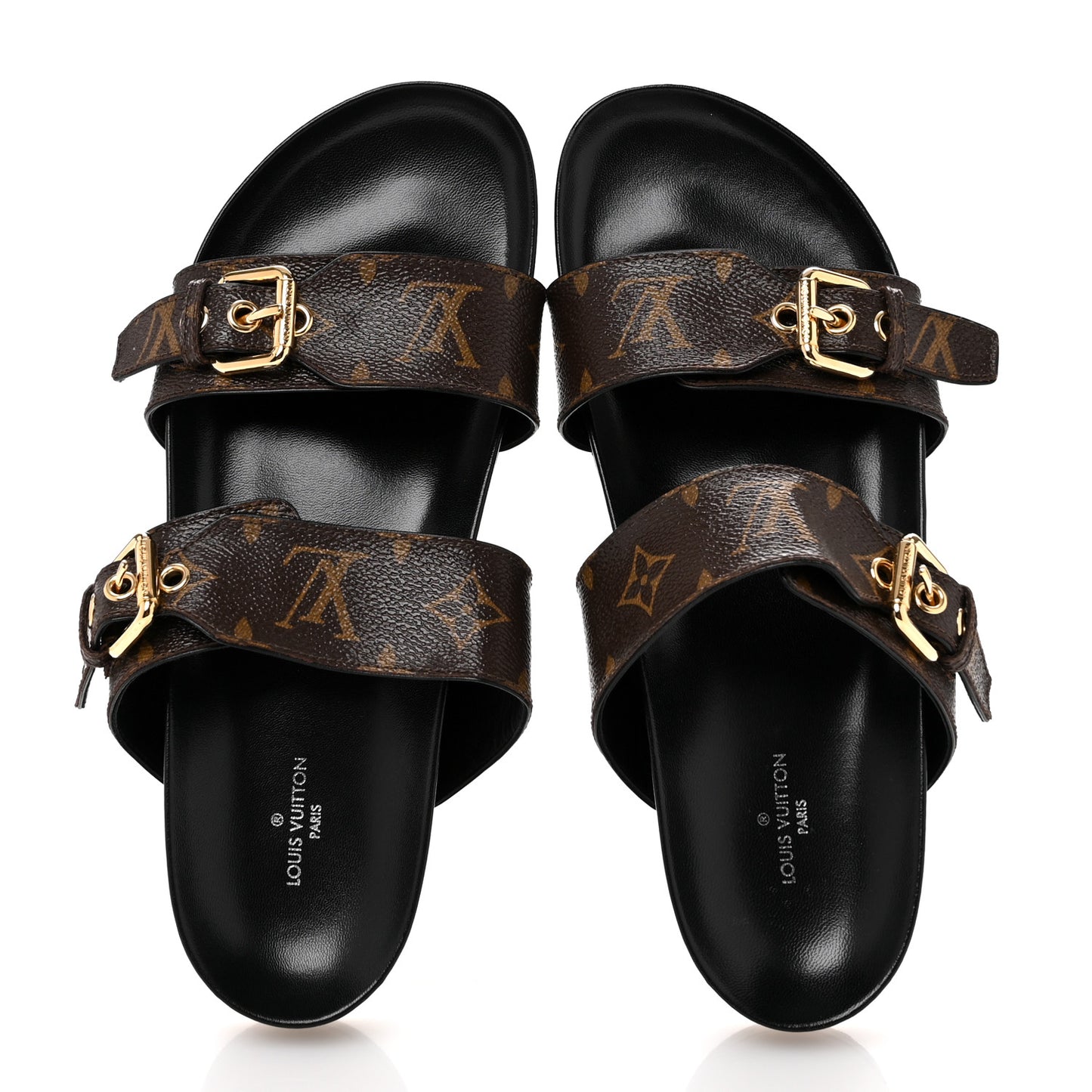 Monogram Bom Dia Mule Sandals 39 Black