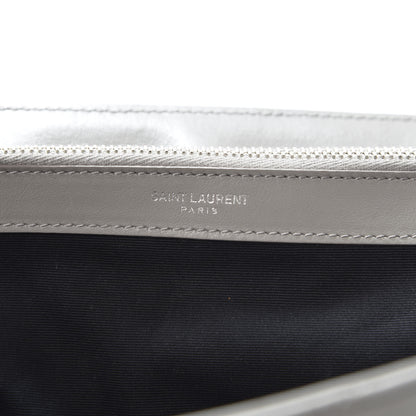 Saint Laurent Calfskin Y Quilted Monogram Large Loulou Chain Satchel Earth 13 of 15