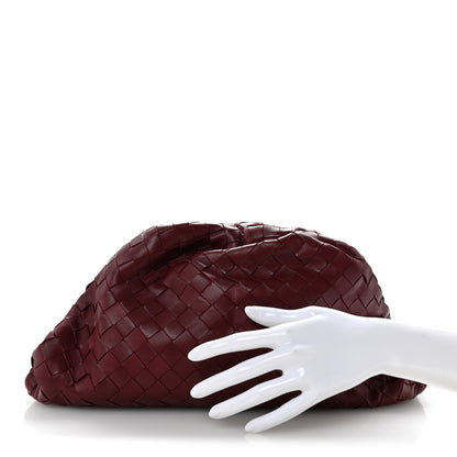 Bottega Veneta Nappa Maxi Intrecciato The Pouch Oversized Clutch Bordeaux 2 of 11