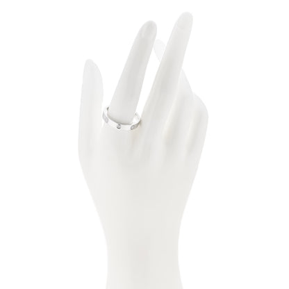Cartier 18K White Gold Diamond 4mm LOVE Wedding Band Ring 63 10.25 2 of 5