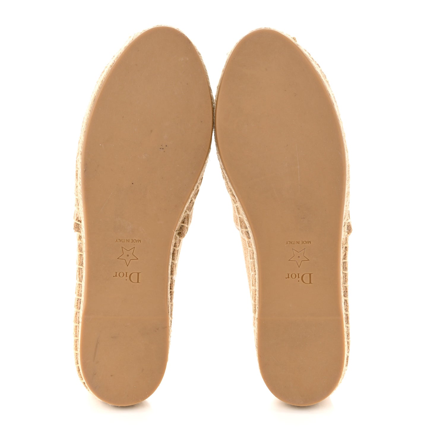 Canvas Embroidered Granville Union Motif Espadrille 36.5 Beige