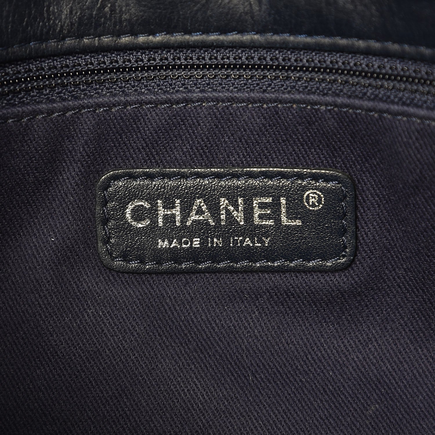 Chanel Iridescent Calfskin New Bubble Large Flap Navy 6 of 7