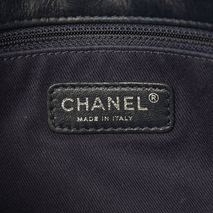 Chanel Iridescent Calfskin New Bubble Large Flap Navy 6 of 7