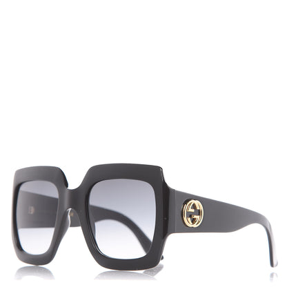 Gucci Acetate Square Frame Sunglasses GG0053S Black 1 of 8