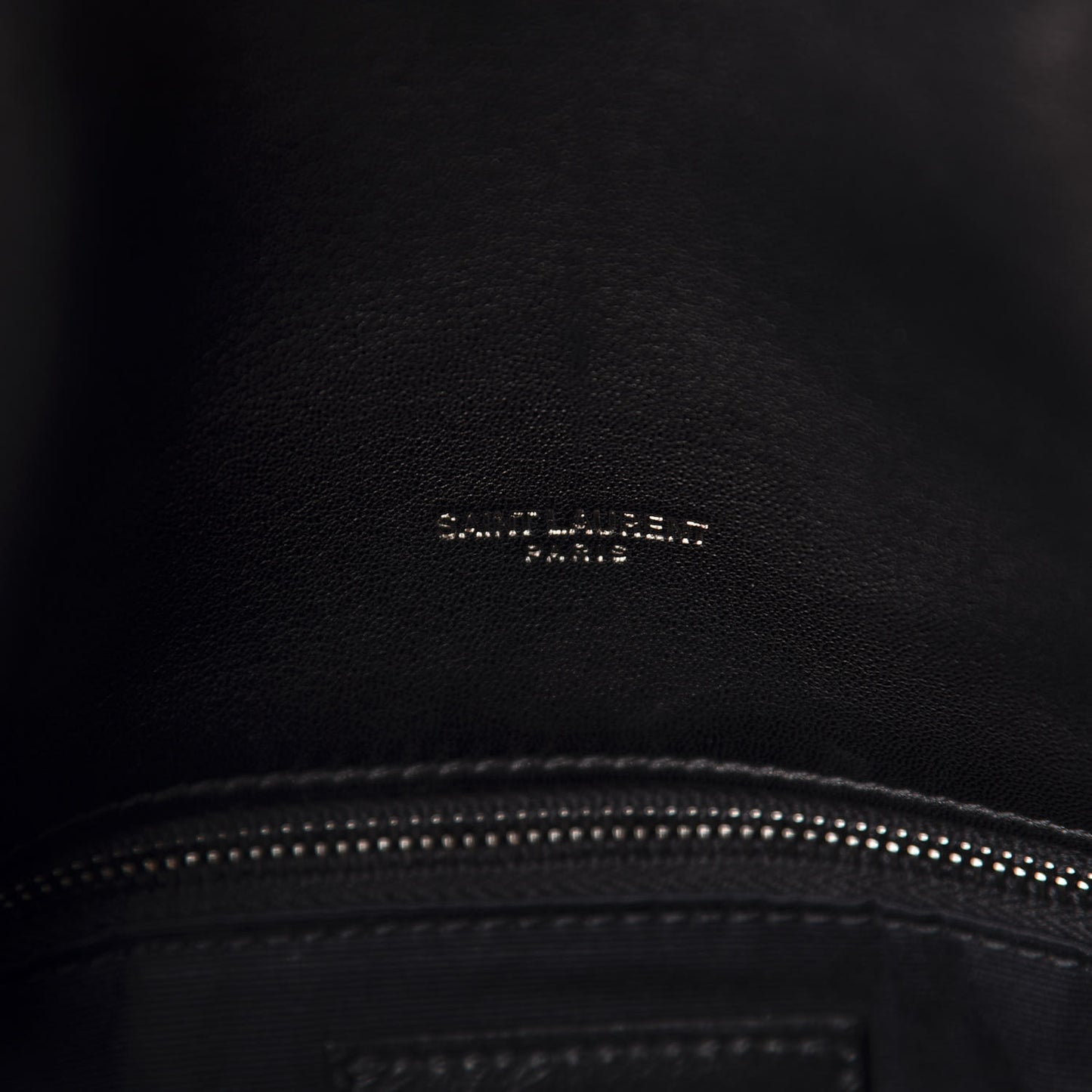 Lambskin Quilted Small Loulou Puffer Monogram Chain Satchel Black